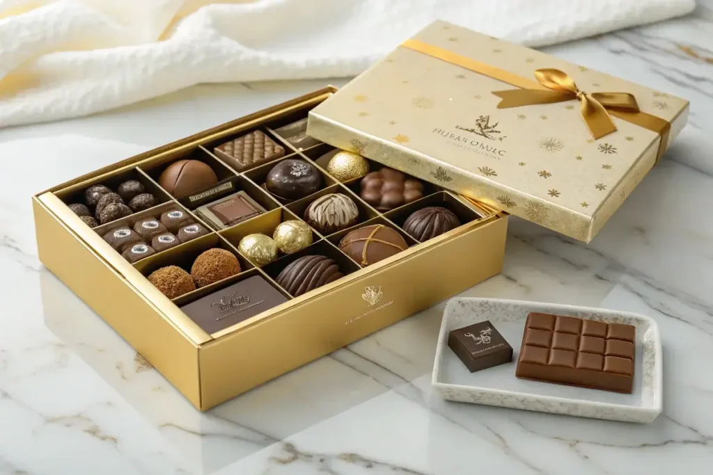 Godiva chocolates in golden box