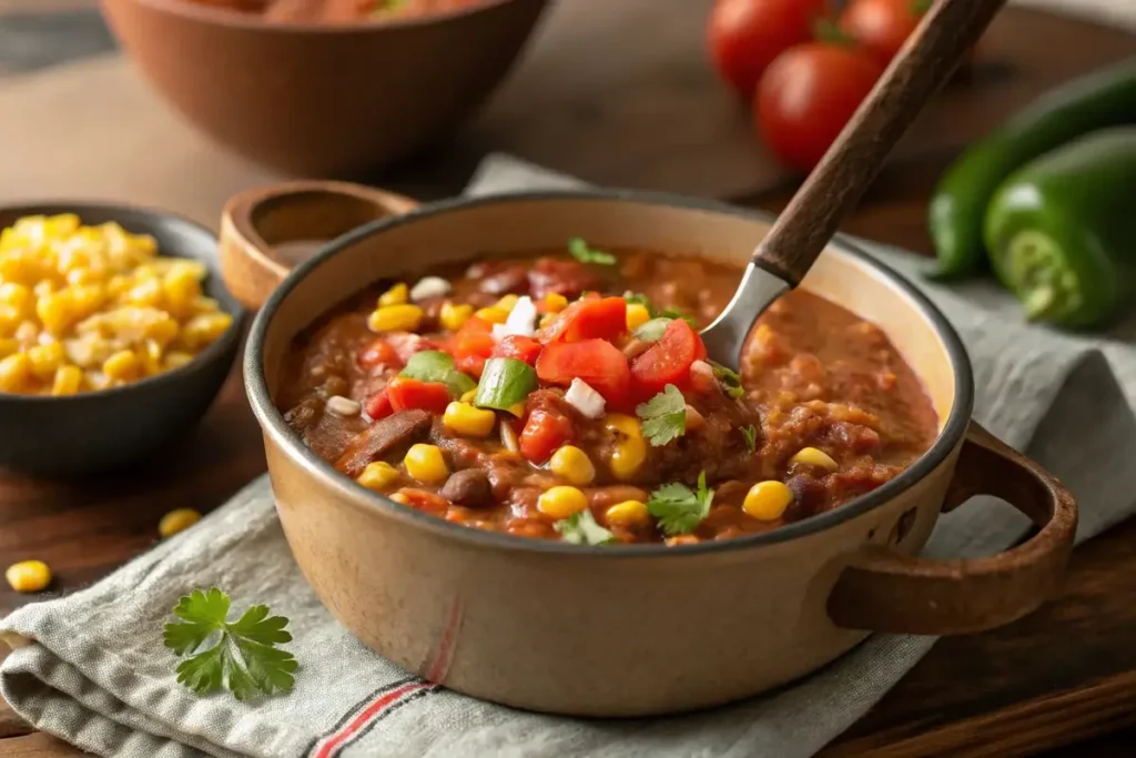 Beans as taco soup thickener