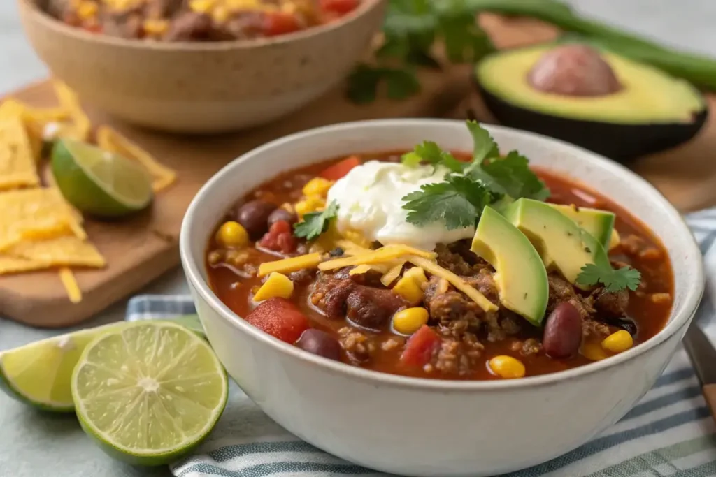 How many calories are in taco soup?