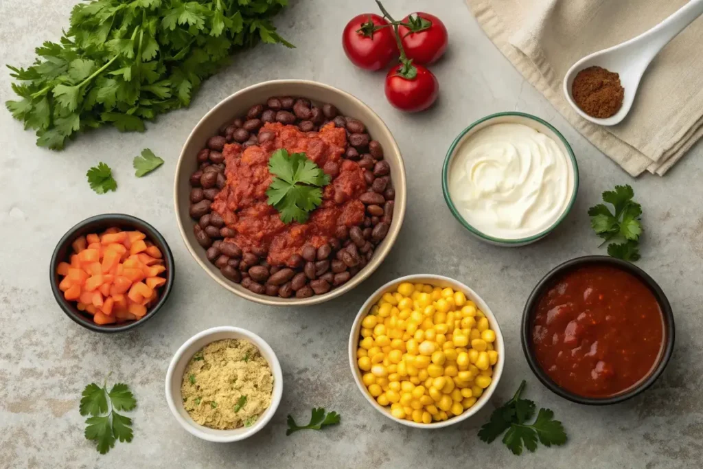 Ingredients for thick taco soup	