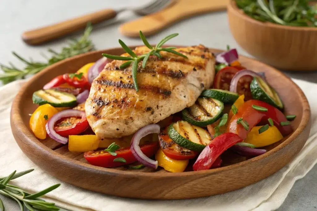 Grilled Chicken Breast with Roasted Vegetables	