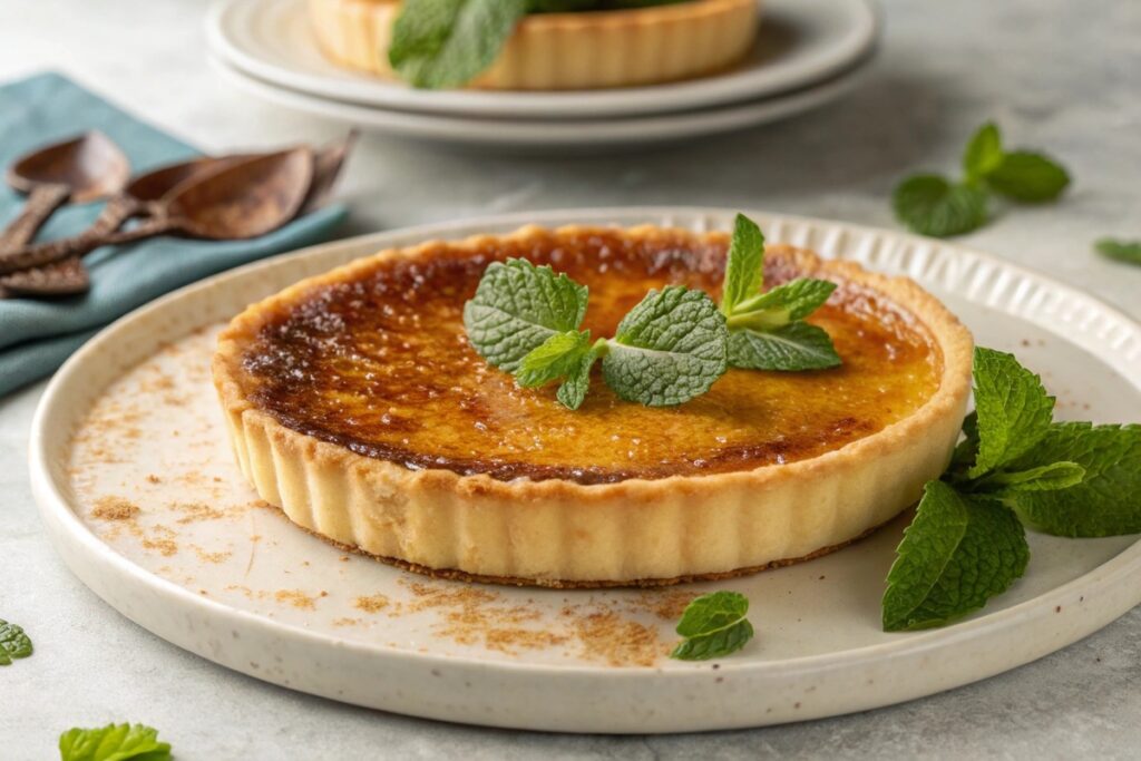 Custard tart with creamy filling