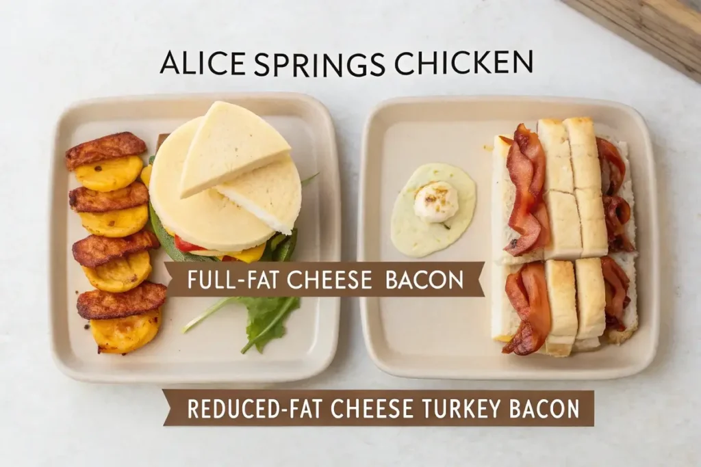 Alice Springs Chicken Traditional vs Healthy	