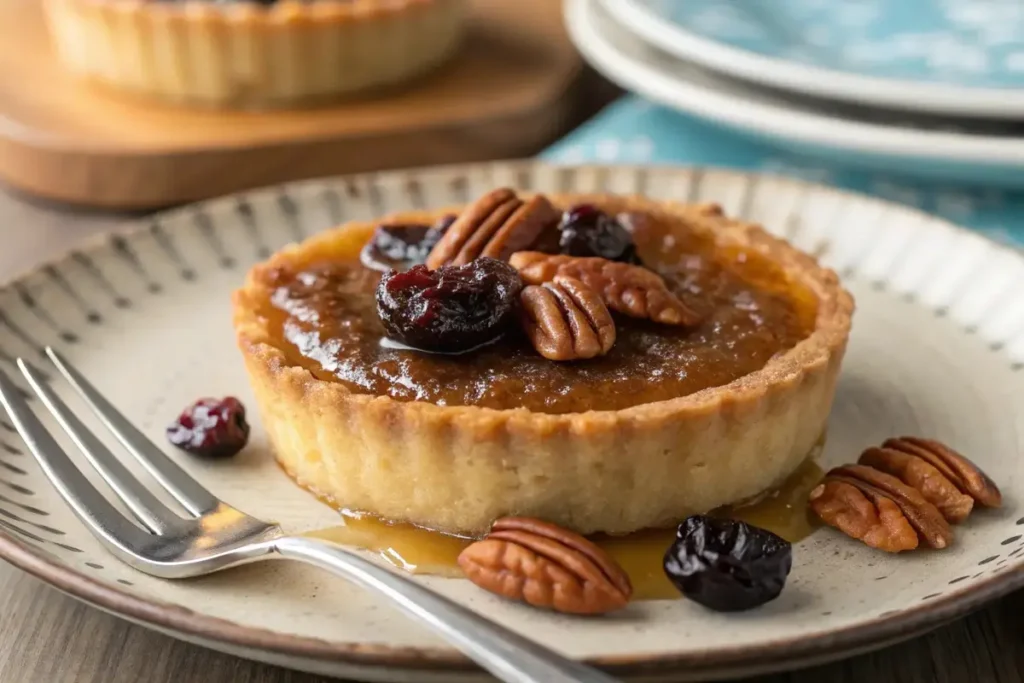 Butter tart with gooey filling