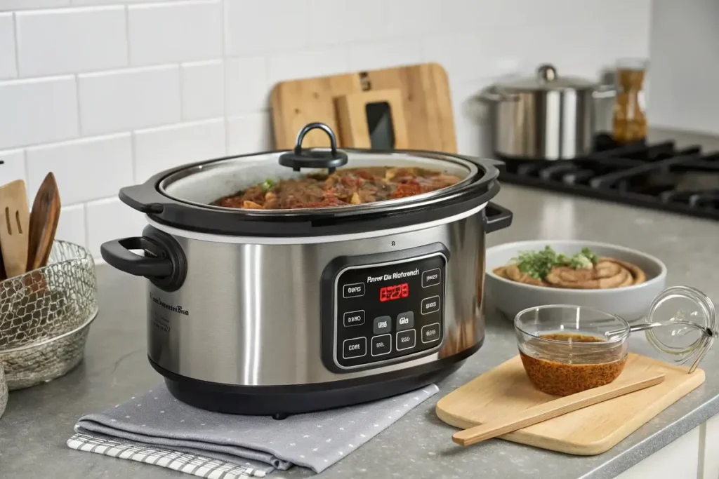 Programmable slow cooker with timer	