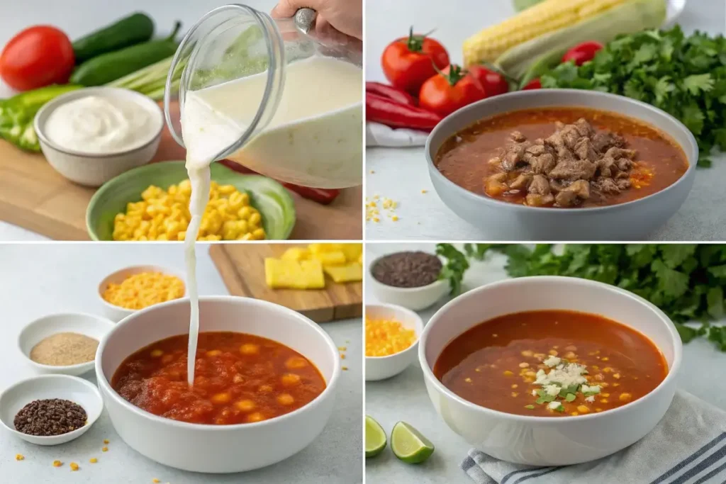 Thickening taco soup with cornstarch	