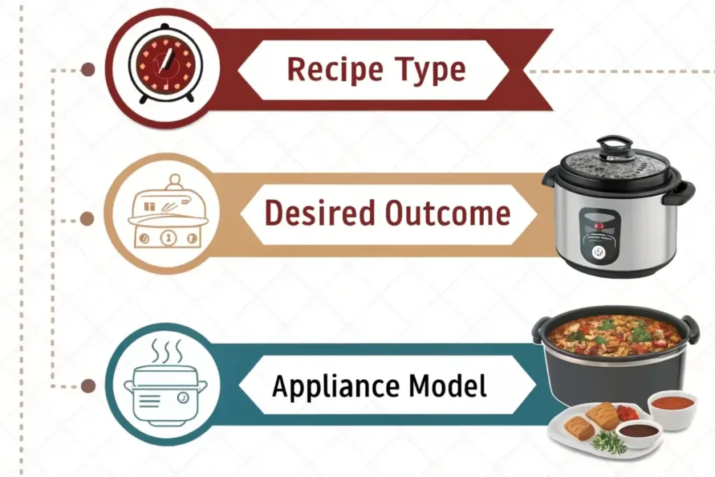 Factors affecting slow cooker settings