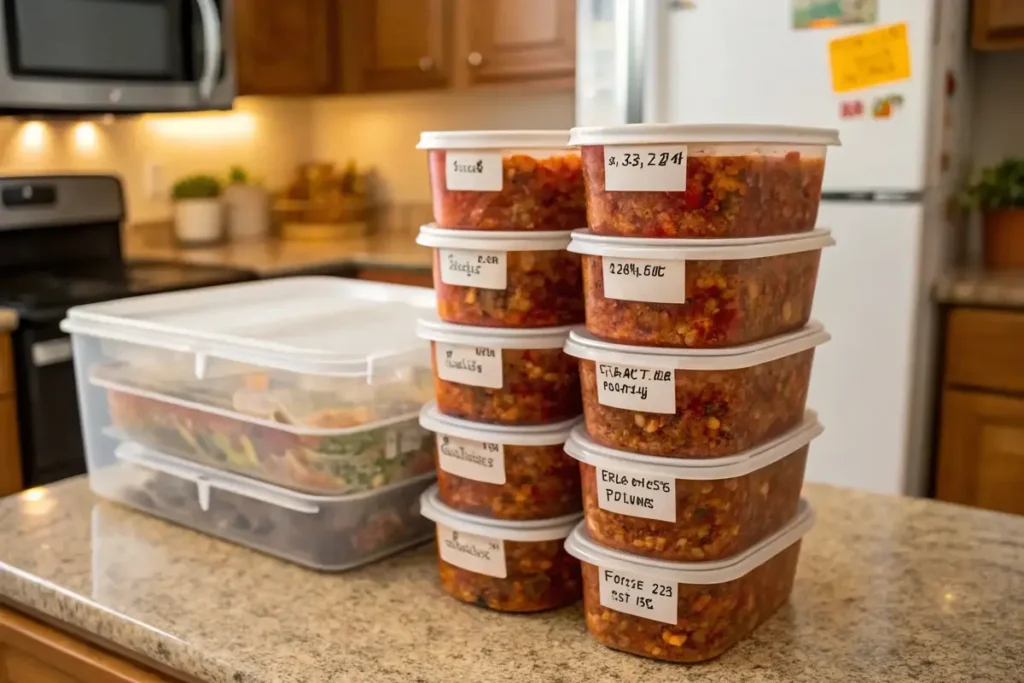 Storing leftover taco soup