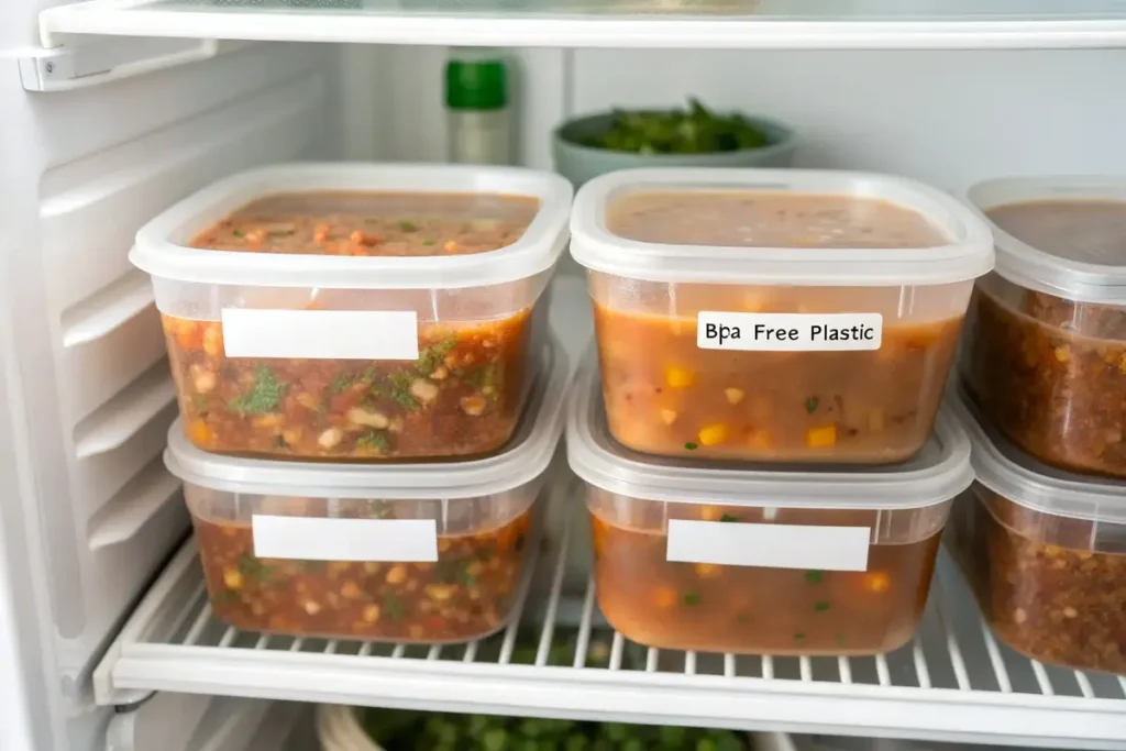 Storing taco soup in the refrigerator	